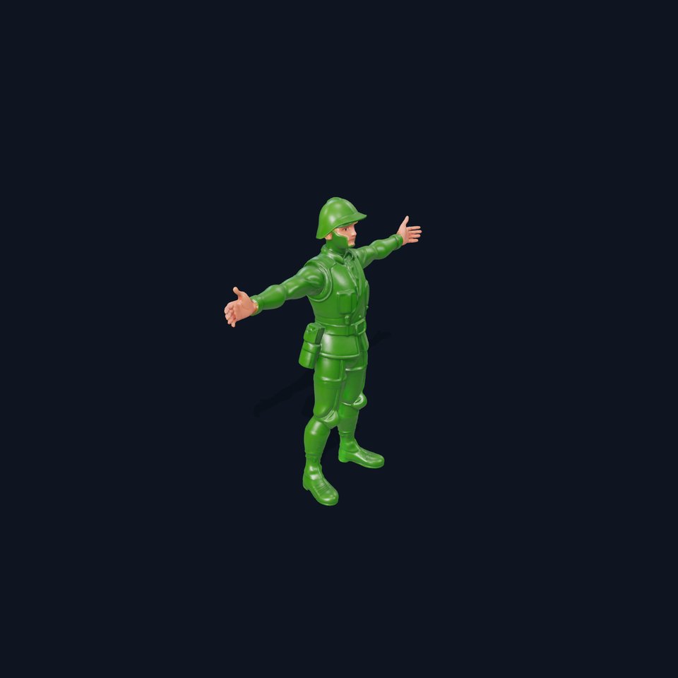 Green Soldier Figurine model pack